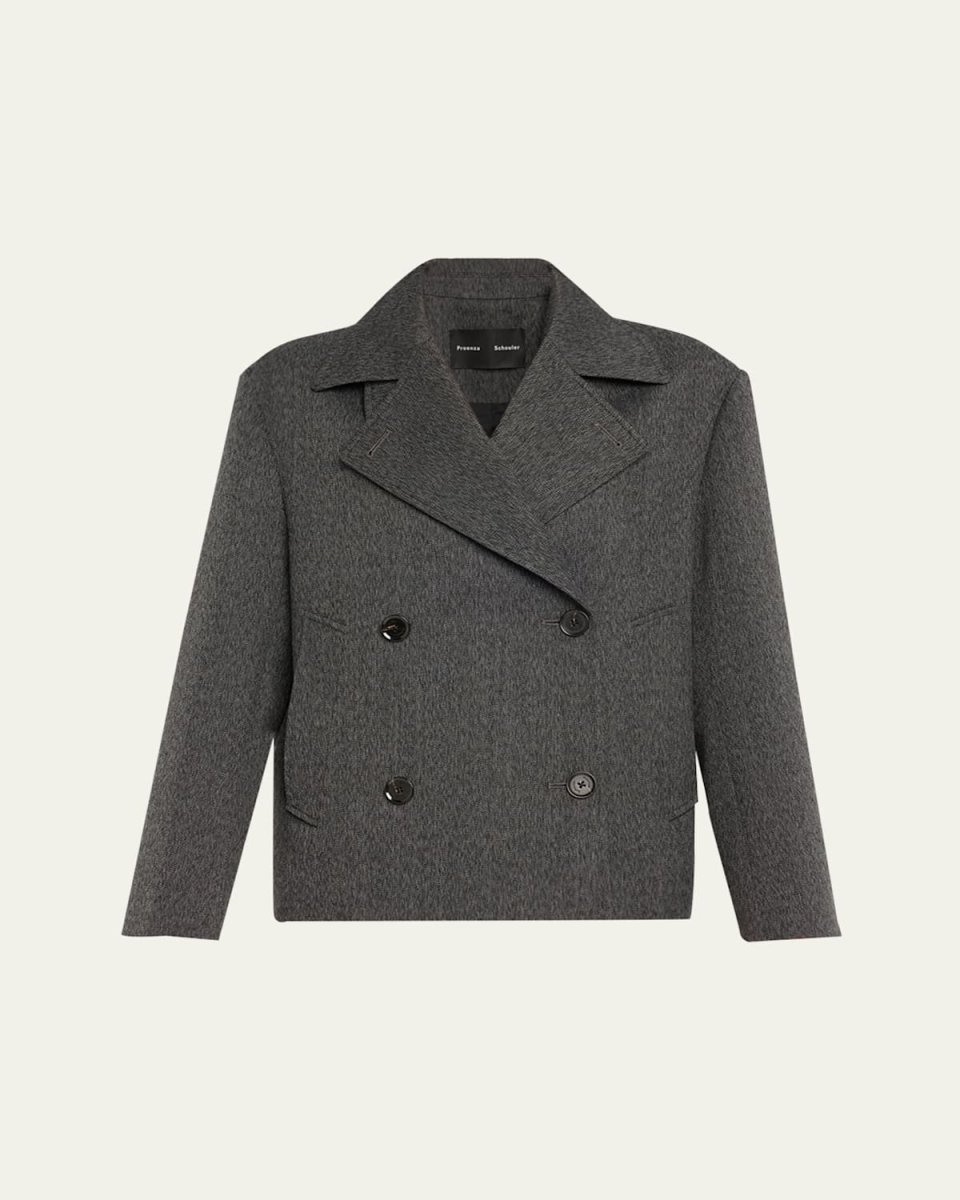 Nola Double-Breasted Textured Suiting Jacket
